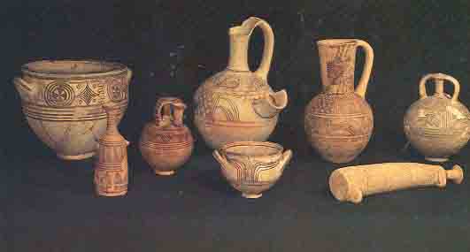 在亞實突(Ashdod)挖掘出來的非利士人的陶器