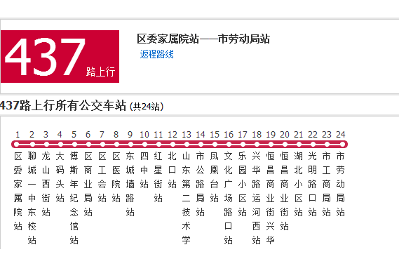 聊城公交437路 聊城公交437路