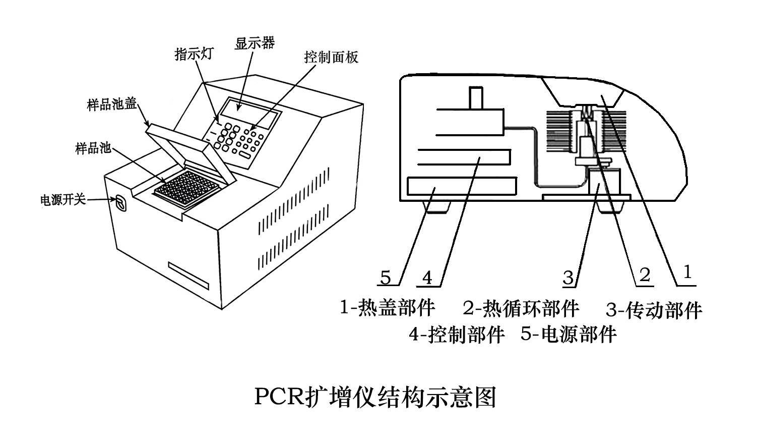 PCR擴增儀結構示意圖