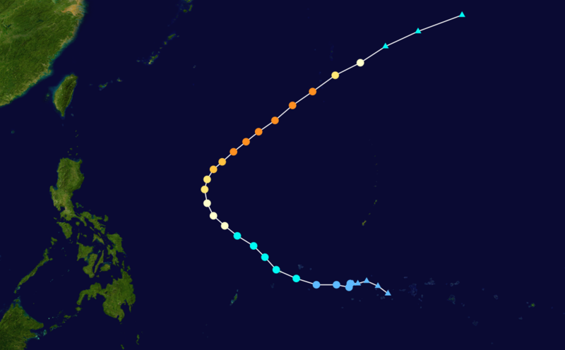 2007年颱風“玉兔”路徑圖