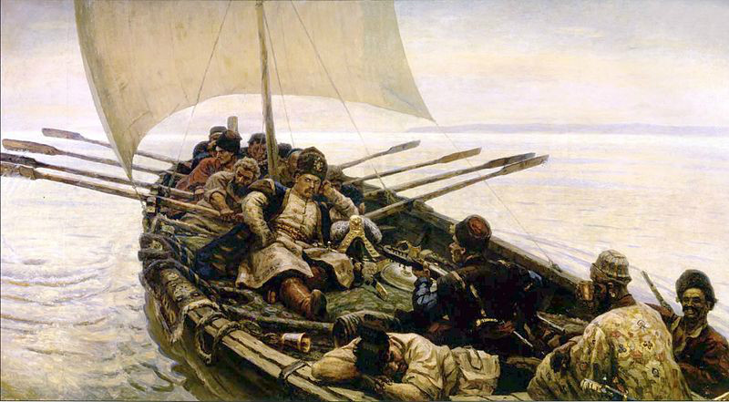 斯捷潘·拉辛和哥薩克們在裏海航行