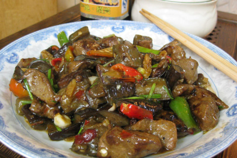豬肝茄丁 豬肝茄丁