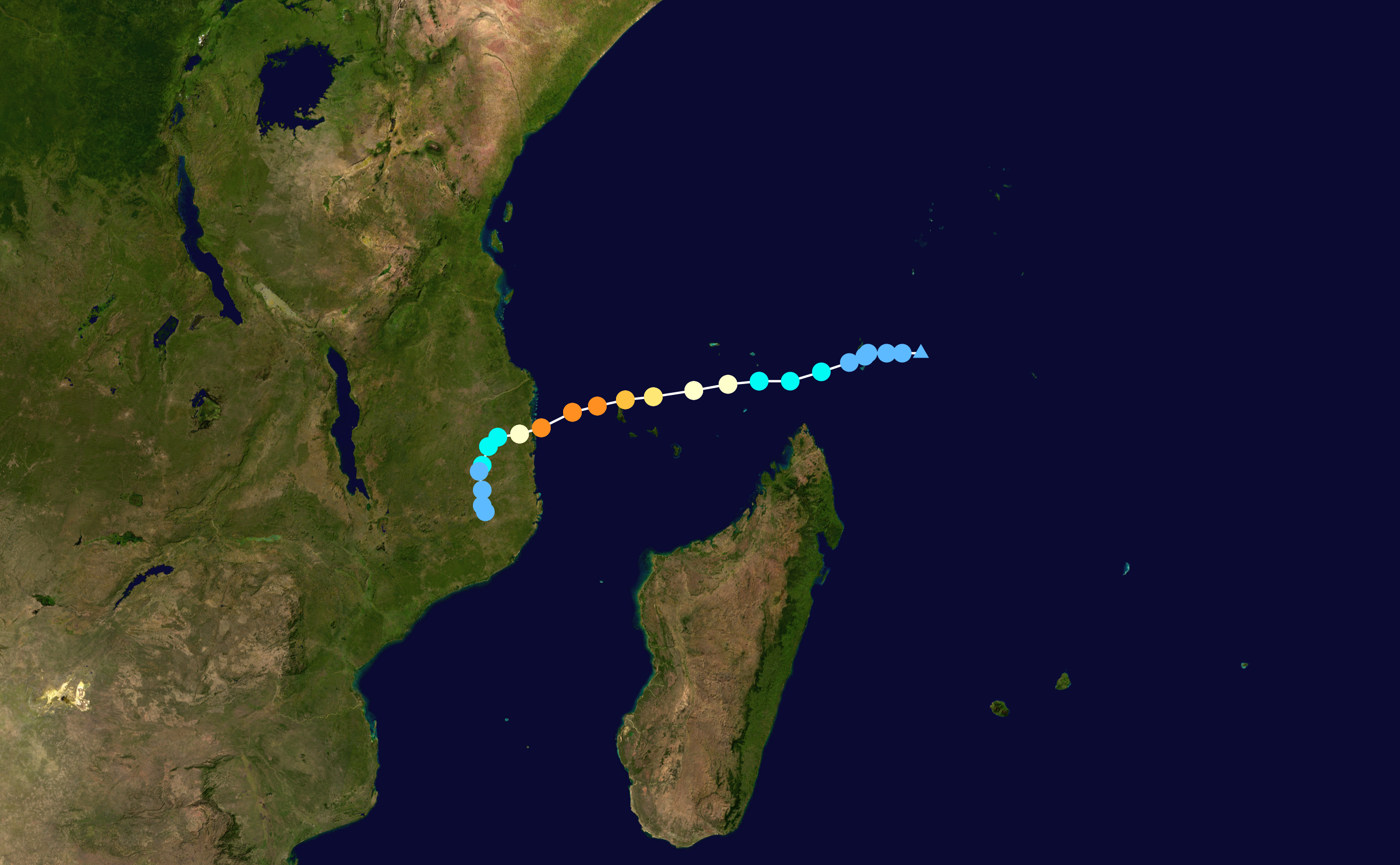 熱帶氣旋“肯尼斯”路徑圖
