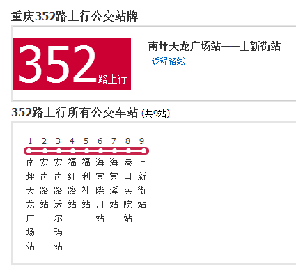 重慶公交352路 重慶公交352路