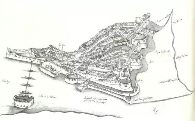葡萄牙人新建的第烏要塞已經開始採用了近代棱堡設計理念