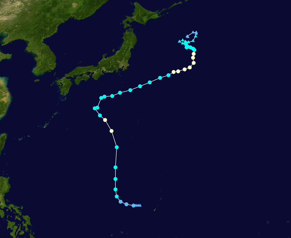 2000年第9號颱風“艾雲尼”路徑圖