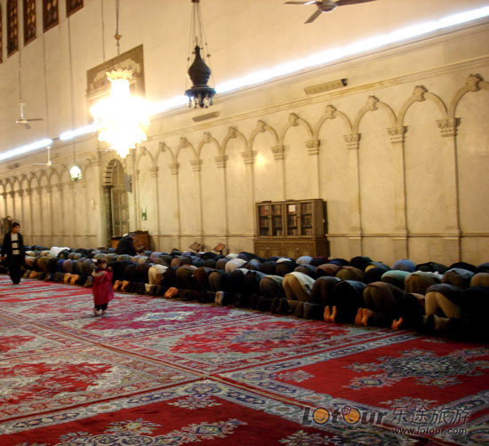 大馬士革清真寺穆斯林禮拜