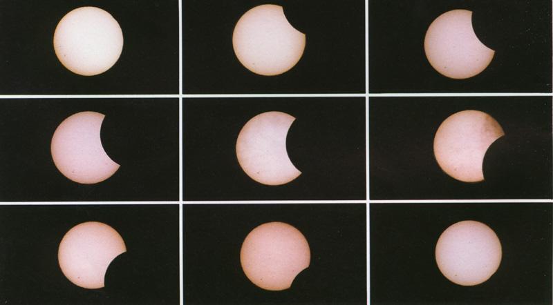 日偏食的各種形狀
