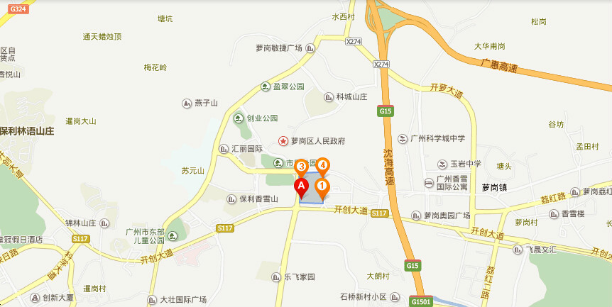 廣州國際體育演藝中心路線圖