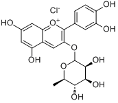 氯化花青素-3-O-鼠李糖苷
