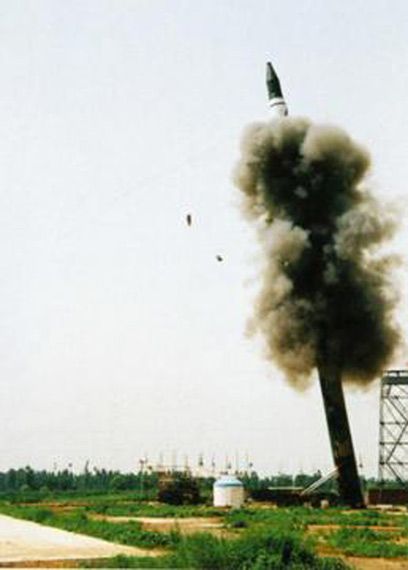 中國東風-31A洲際彈道飛彈發射