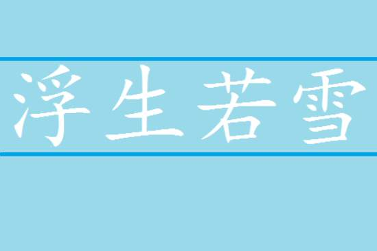 浮生若雪 浮生若雪