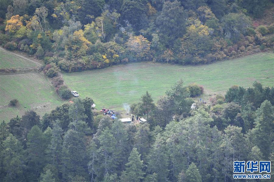 2018年10月19日拍攝的加拉村山體高處一角