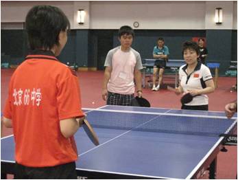 北京六十六中校桌球隊訓練
