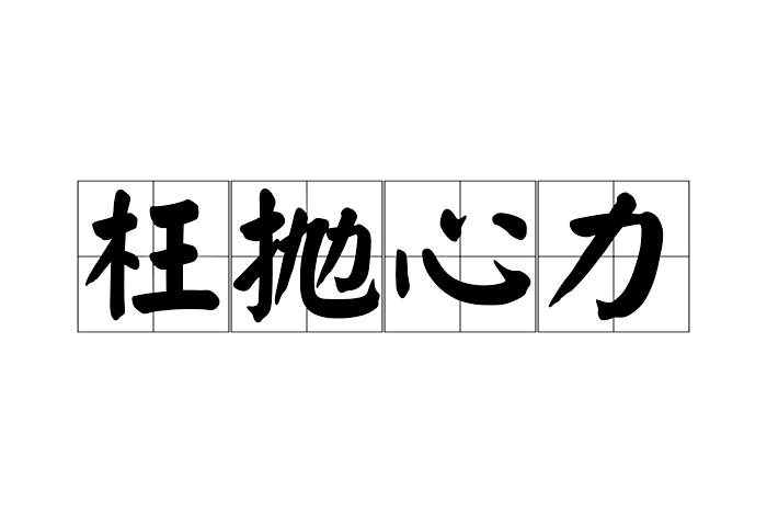 枉拋心力 枉拋心力