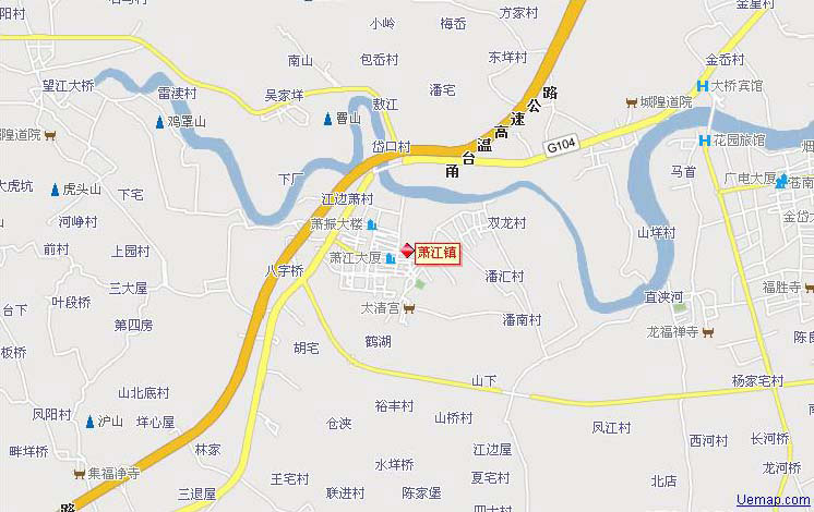 蕭江鎮旅遊地圖