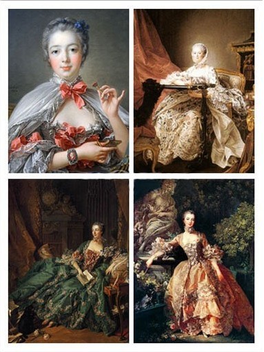 18世紀蓬巴杜夫人 大量使用蕾絲與薄紗