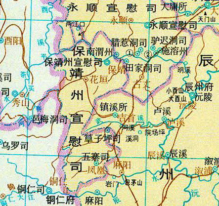 郭沫若主編《中國史稿地圖·湖廣（明）》