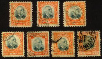 巴西.1906年公事郵票 舊7枚