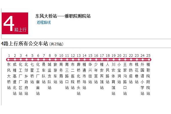 雅安公交4路 雅安公交4路