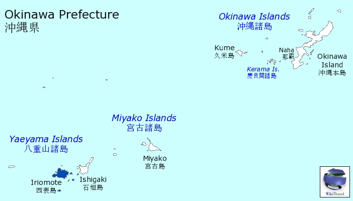 竹富町在日本沖繩縣的位置