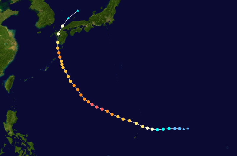 超強颱風彩蝶 路徑圖