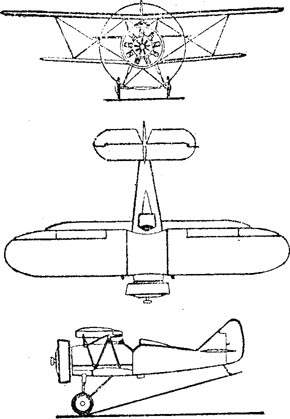 伊-5殲擊機的立體圖和三面圖