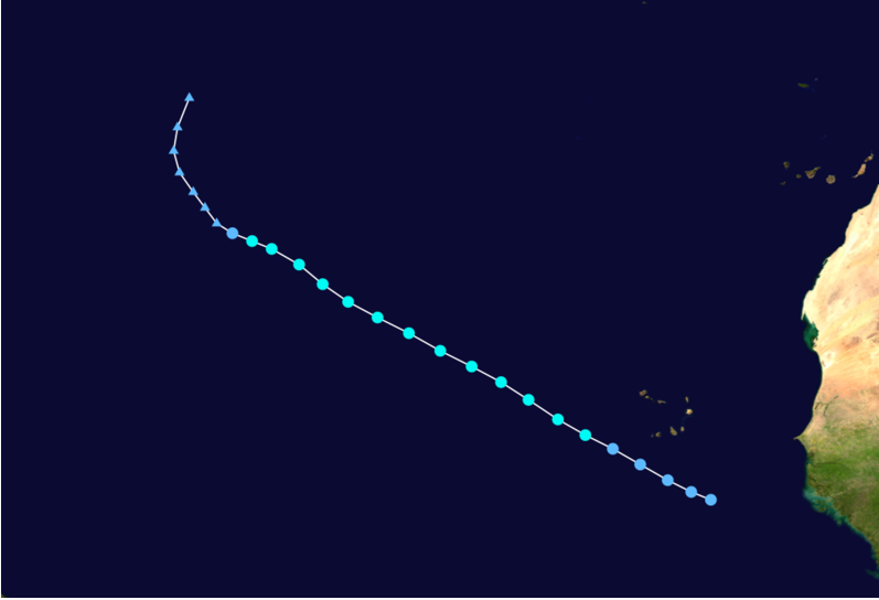 熱帶風暴（黛比）路徑圖