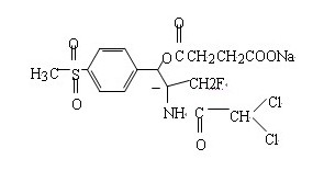 氟苯尼考琥珀酸鈉結構式