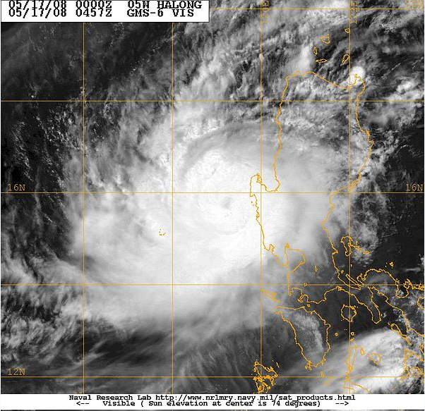 強熱帶風暴夏浪衛星雲圖