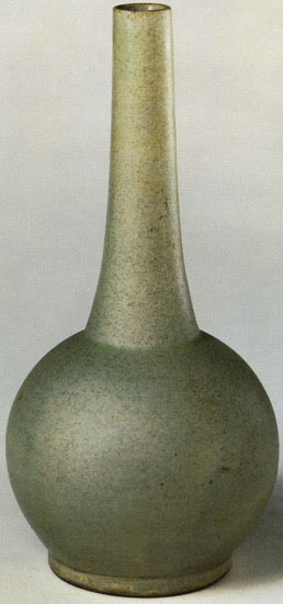 越窯秘色瓷長頸瓶