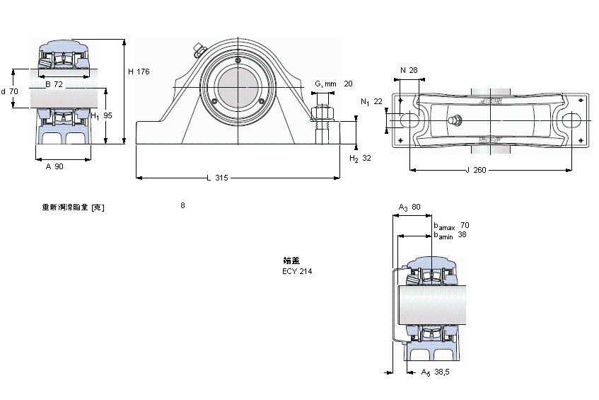 SKF SYNT70F軸承 SKF SYNT70F軸承