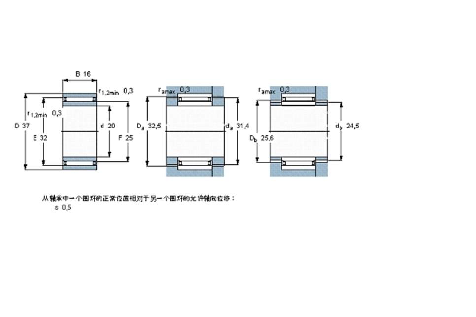 SKF NAO20x37x16軸承