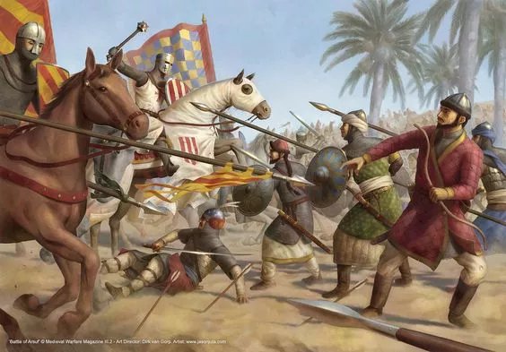 十字軍伶俐的衝鋒擊潰了薩拉丁的突厥式軍隊