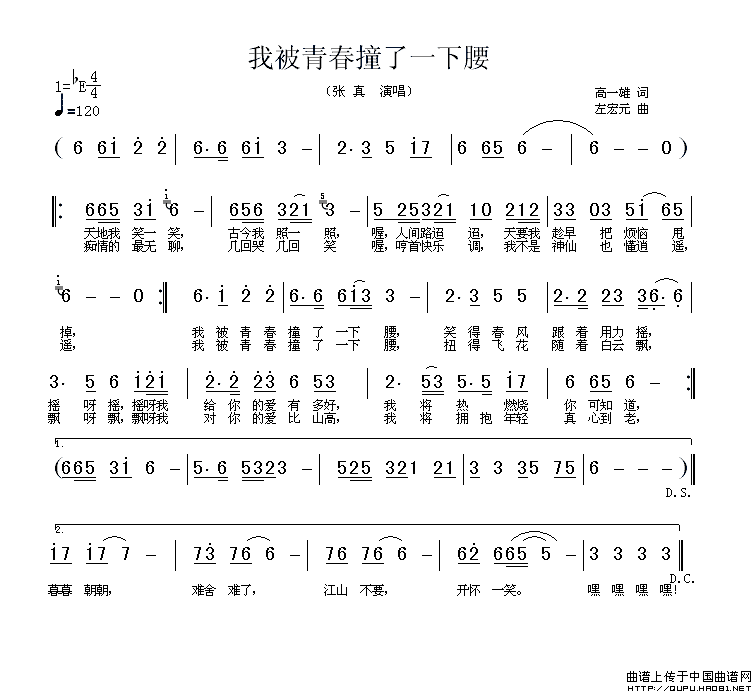 我被青春撞了一下腰(張真演唱歌曲)