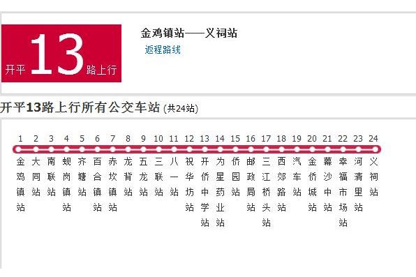 開平公交13路 開平公交13路