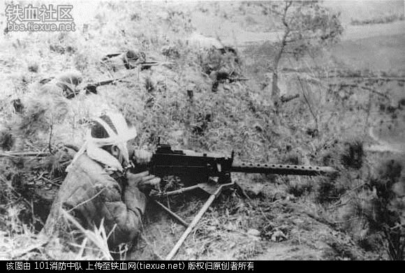 我42軍在洪川江南岸鷹峰山阻擊戰中使用該槍