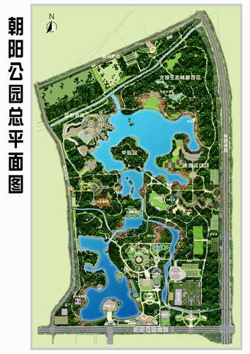 北京朝陽公園 平面示意圖