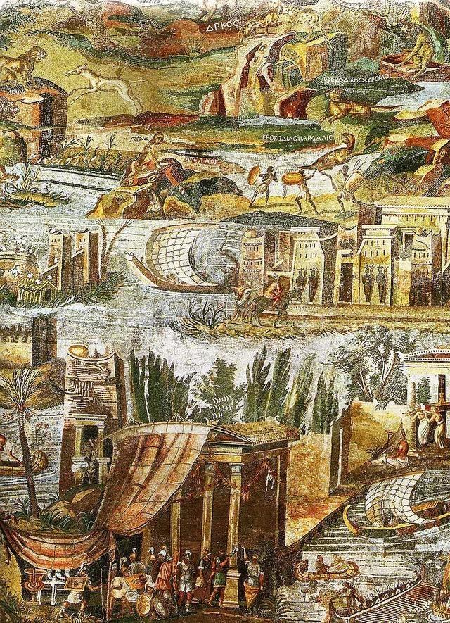 馬賽克壁畫上的托勒密埃及景象