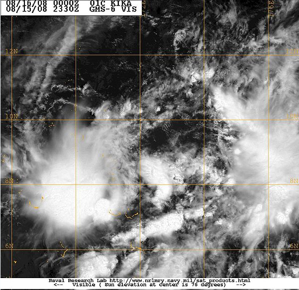 熱帶風暴 Kika衛星雲圖
