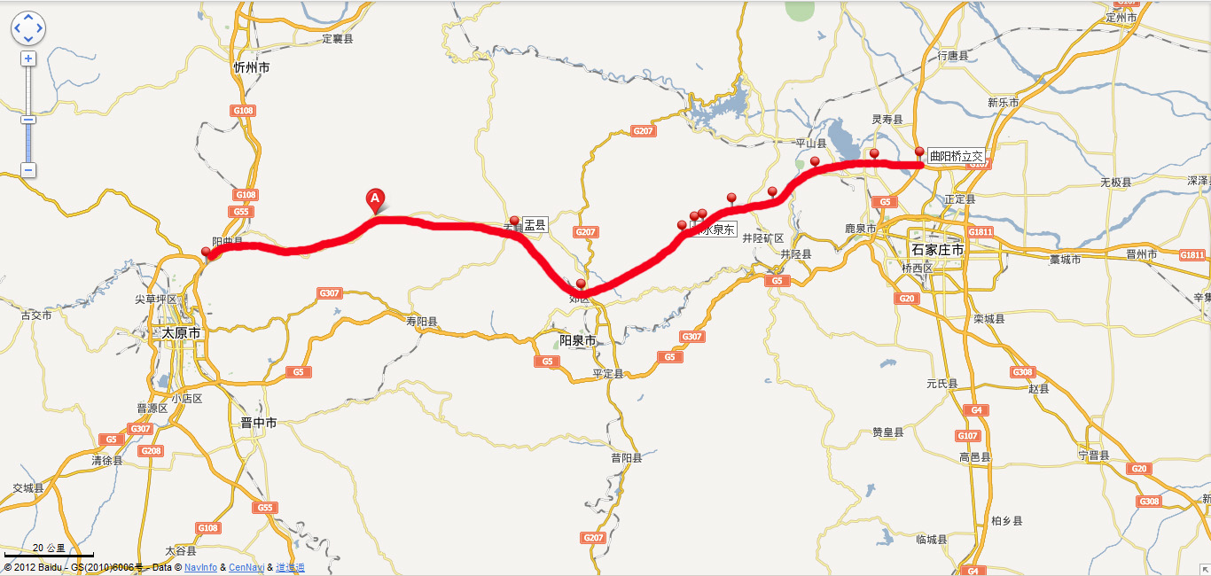 石太高速公路北線線路圖