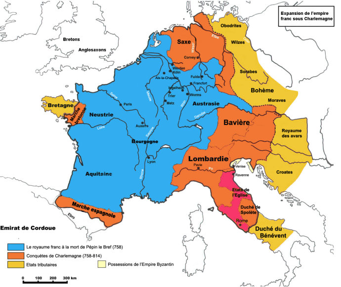 查理曼大帝幾乎統治了整個西歐領土