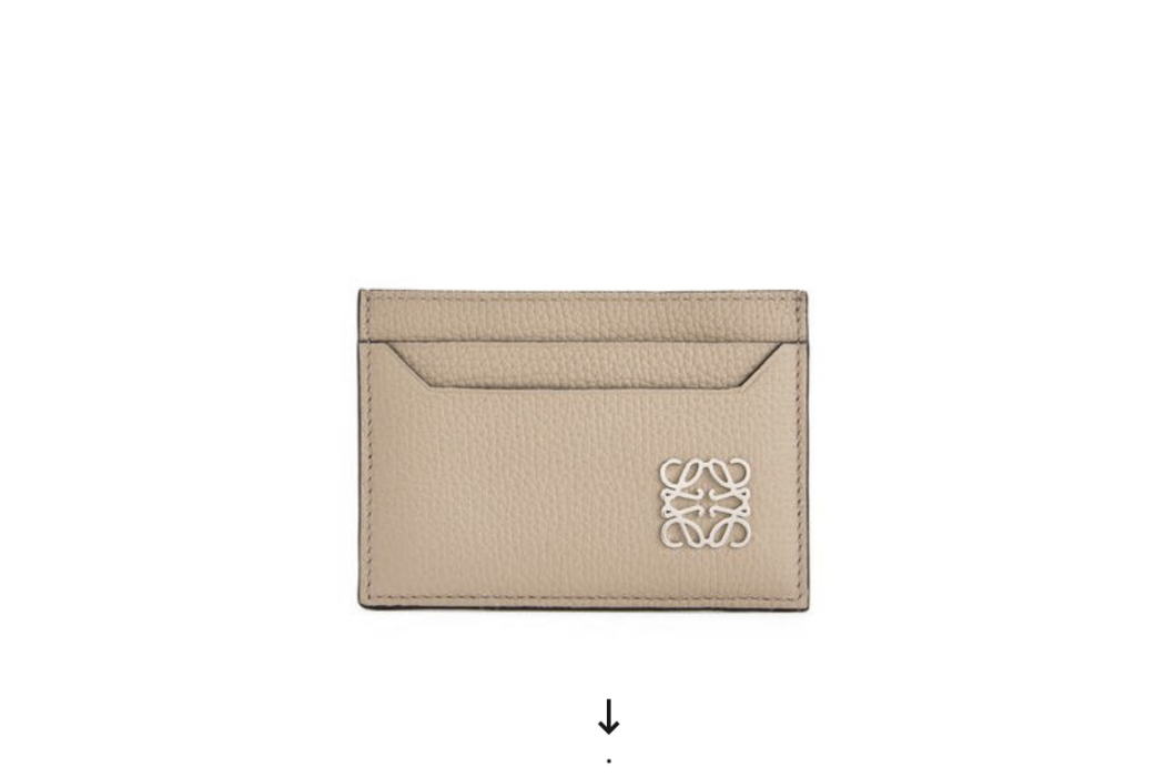 Anagram plain cardholder in pebble grain calfskin Anagram plain cardholder in pebble grain calfskin