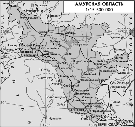 阿穆爾州地圖