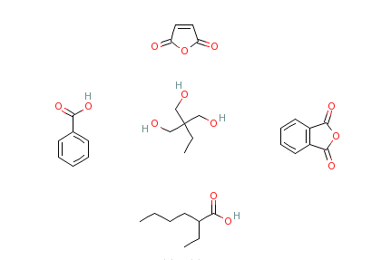 鄰苯二甲酸酐與2-乙基-2-羥甲基-1,3-丙二醇、2,5-呋喃二酮和2-乙基己酸苯甲酸酯的聚合物