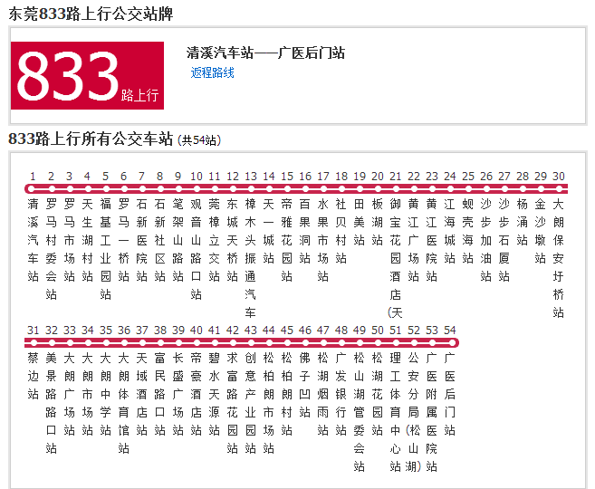 東莞公交833路 東莞公交833路