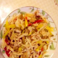 肉絲炒雞腿菇