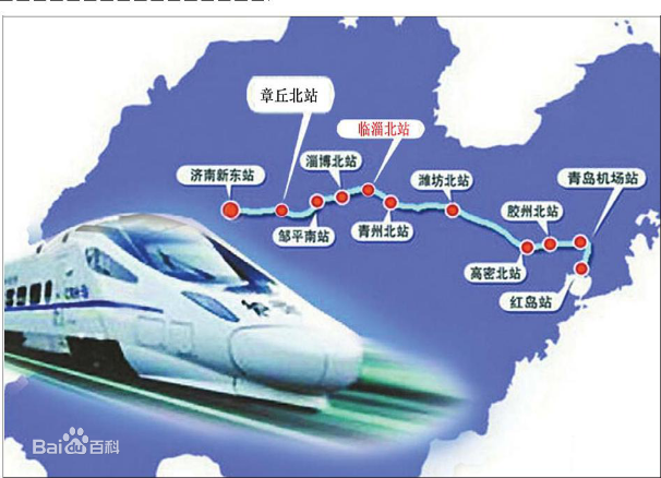 濟青高速鐵路示意圖