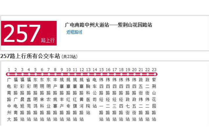 鄭州公交257路 鄭州公交257路