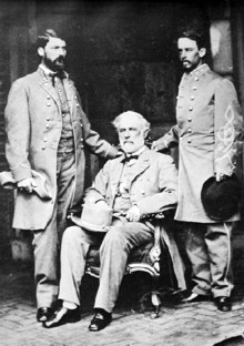李與兒子卡斯蒂斯和助手，1865年4月16日。